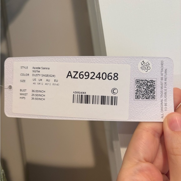 Azazie Sanna in Dusty Green Wedding Guest Mother of the Bride Dress - Picture 7 of 8